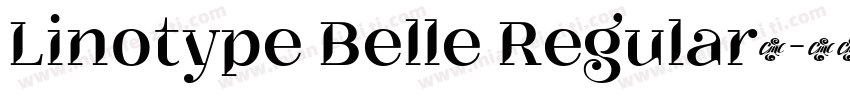 Linotype Belle Regular字字体转换